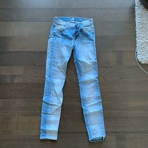 7 for All Mankind Light Washed Skinny Jeans